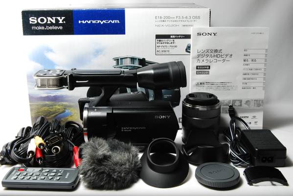 超極上☆ソニーSony Handycam NEX-VG20 レンズ交換式◇元箱付407