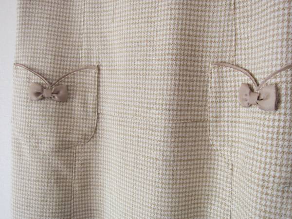 新品レストローズ千鳥格子ワンピース入学式フォーマルチュニック