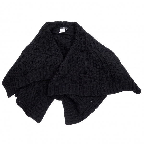 ワイズ ストールレイヤーデザインショートニットボレロ 黒2