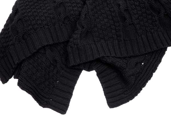 ワイズ ストールレイヤーデザインショートニットボレロ 黒2