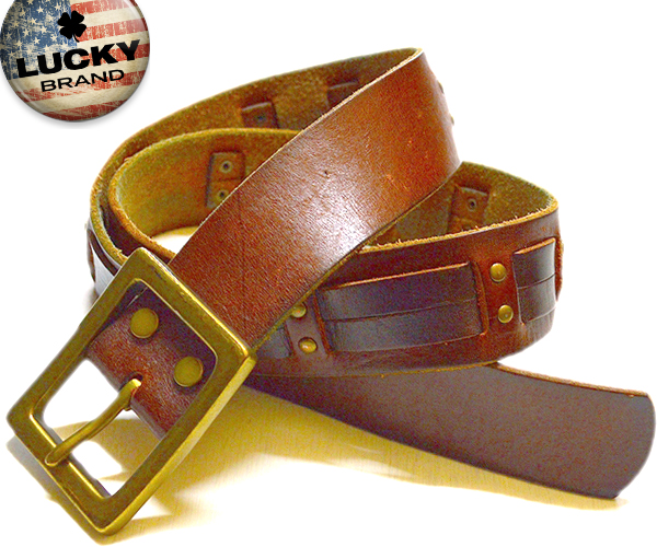 1点物◆バックル付レザーベルト茶メンズ古着ビンテージ革473671