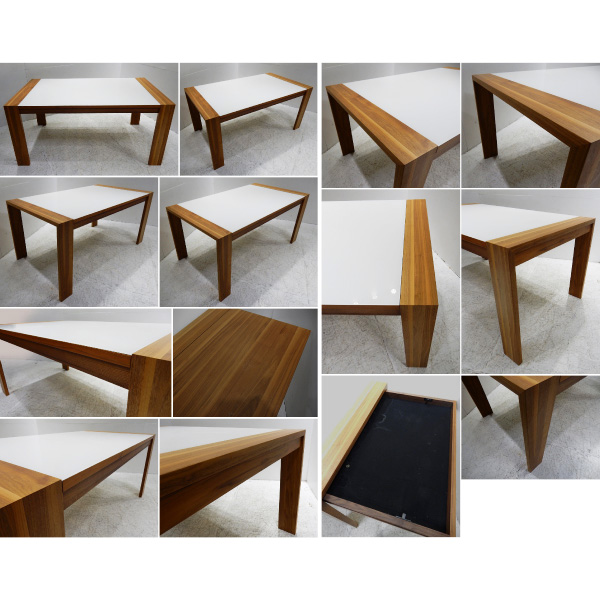 hulsta now!7 ヒュルスタガラスローテーブル □EM410/美品/ヒュルスタ/32万/now!no7/ダイニングテーブル