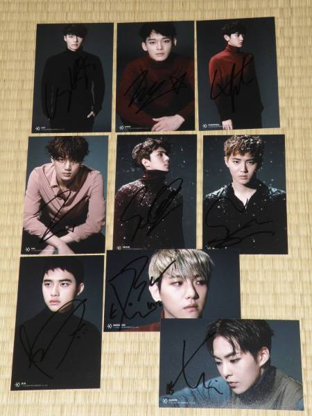 EXO＠SING FOR YOU 写真9枚セット（公式グッズ）＠直筆サイン