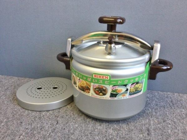 MES1133:未使用 理研 RIKEN 6L 圧力鍋 22cm 両手なべ RK-60 未使用 理研