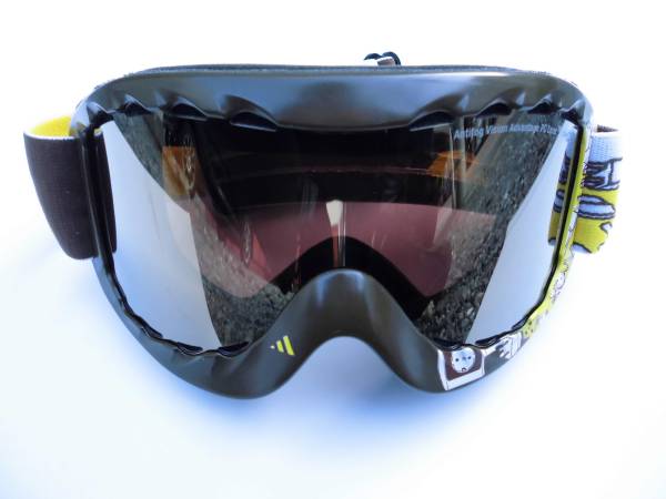 アディダス ダブルレンズ　　ゴールド ミラー　ゴーグル
