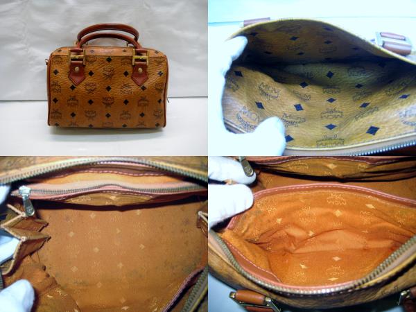 MCM ロゴプレート ボストン☆0347 MCM エムシーエム ミニボストン