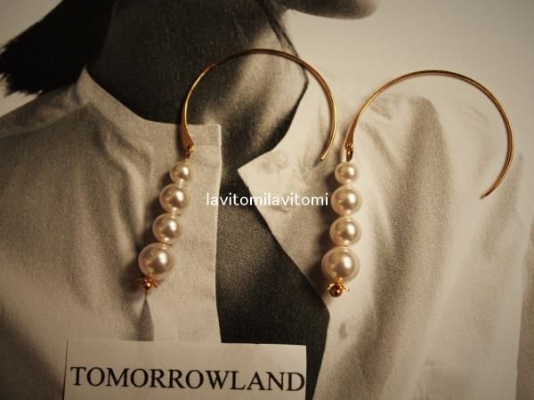 TOMORROWLAND☆4パールフックピアス☆未使用ホワイトパール