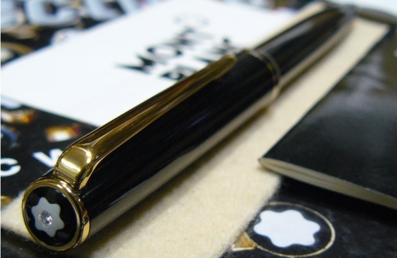 ★大変綺麗な絶版CLASSIC★モンブラン社☆ゴールドプレート装飾