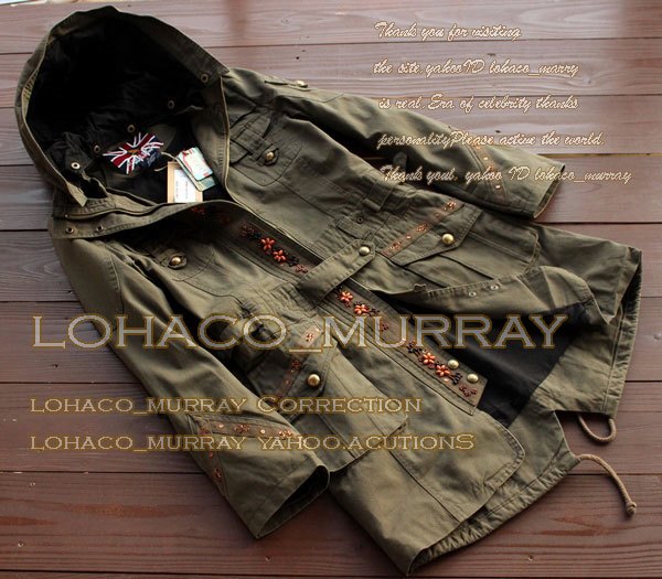 新品■北欧R.S*レディース 花柄ビーズ スプリング モッズコートS