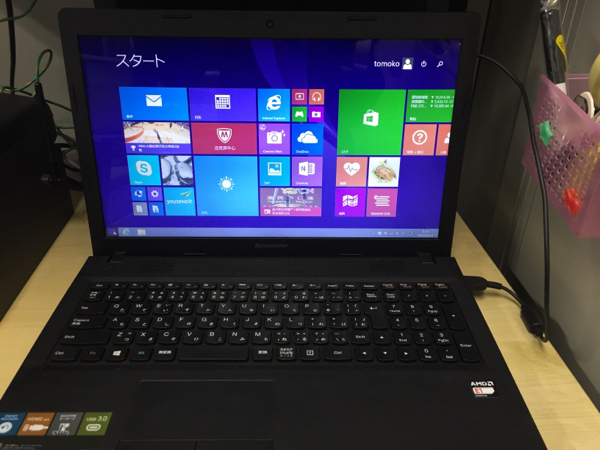 中古美品 ノートパソコン Windows8落札者様のキャンセル 再出品