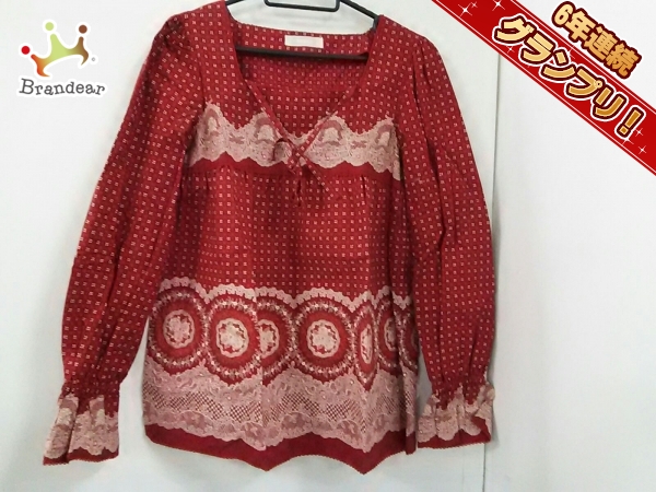 ピンクハウス チュニック レディース 新品同様 レッド×ベージュ