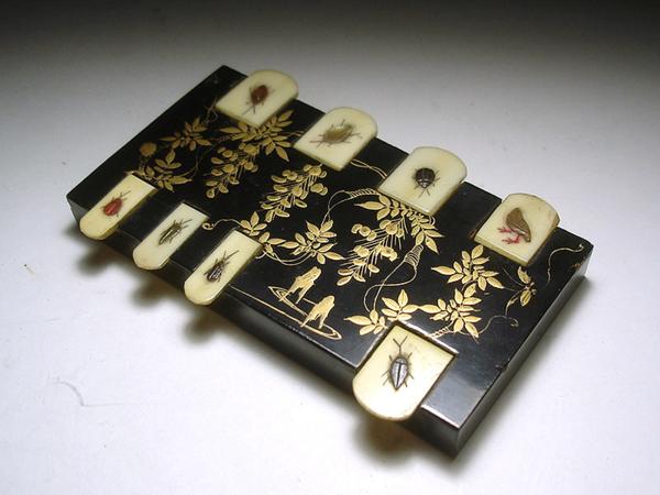 ∇花∇明治時代 金蒔絵芝山細工ホイストマーカー