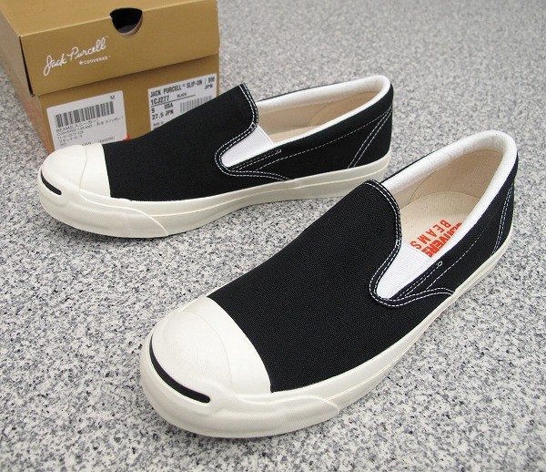 コンバース BEAMS別注 ジャックパーセル スリッポン 黒 US9 新品
