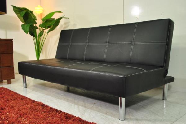 送料無料1円アウトレット展示品北欧モダンソファーベッド190黒
