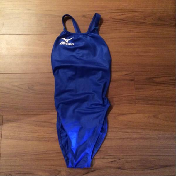 新古品 ミズノ 競泳水着 マイティライン3 ハイレグ ブルー S