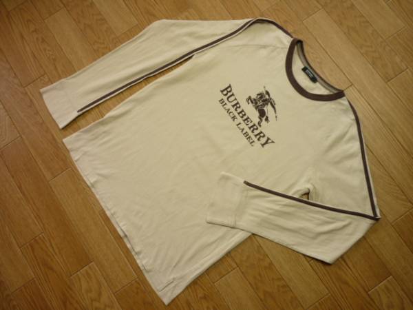バーバリーブラックレーベル　メンズ3　長袖Tシャツ　ベージュ