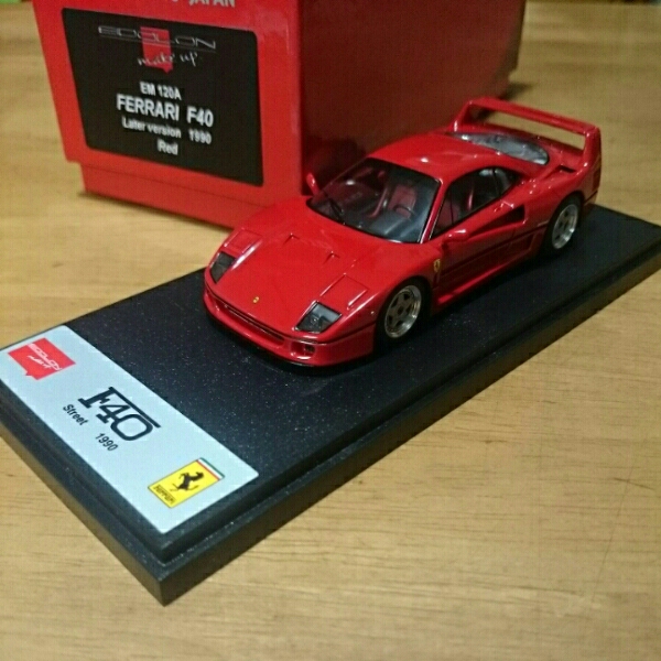 MAKE UP Ferrari F40 Street 1990 箱付 アイドロン FERRARI F40 Later version 1990 Red MAKE UP EIDLON