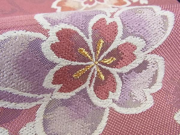 平和屋□六通柄袋帯 唐織 桜 乱菊地紋 やまと誂製 美品s778 平和屋