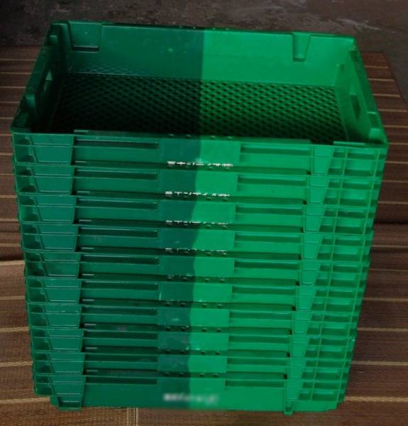 コンテナ　野菜　収穫　メッシュ　10個セット 緑④