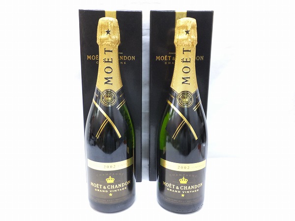 【未開栓・箱付】モエ・エ・シャンドン グラン ヴィンテージ 2002 750ml 未開栓】MOET&CHANDON モエ GRAND VINTAGE 2002 2本SET Moet &amp