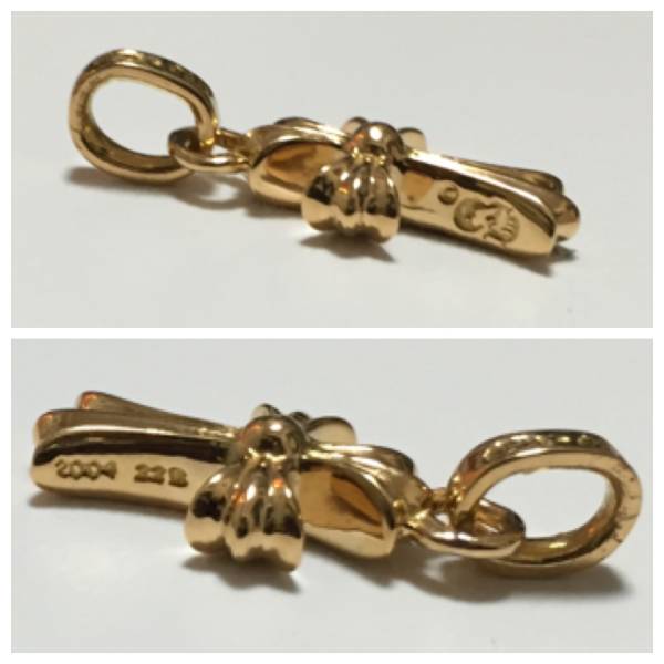 新品展示品パオ　今だけお値下げします！ CH□ クロムハーツ 22k ベビーファットクロス ダイヤ PAVE クロム
