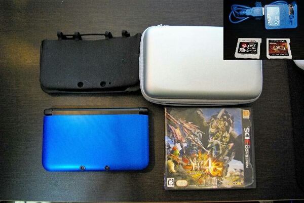 任天堂3DSLL ブルー×ブラック＆おまけ