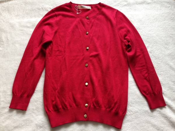 新品☆アプワイザーリッシェの金ボタンカーディガン 赤