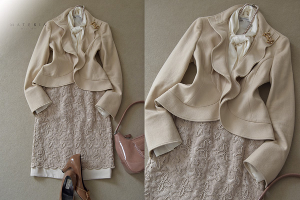 マテリア*7万ジャケット＆スカートセットアップ3638入学式スーツ