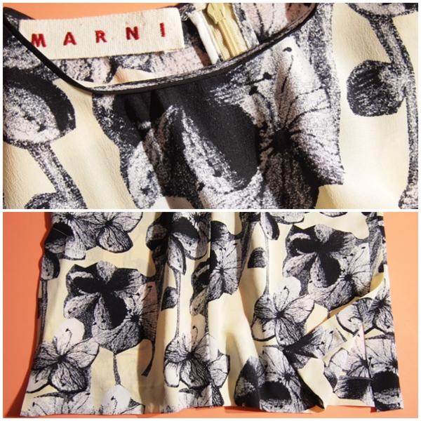 z9053P■新同 MARNI(マルニ)春夏 花柄 シルクワンピース■rb
