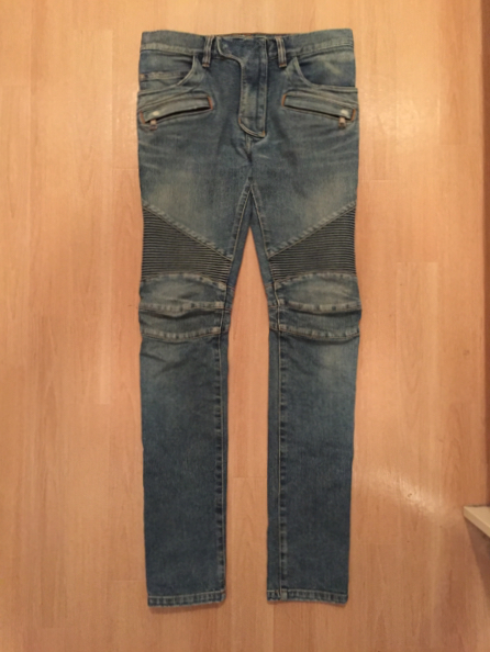 美中古 balmain 14ss 登坂 slim biker jeans 27 希少 バルマン
