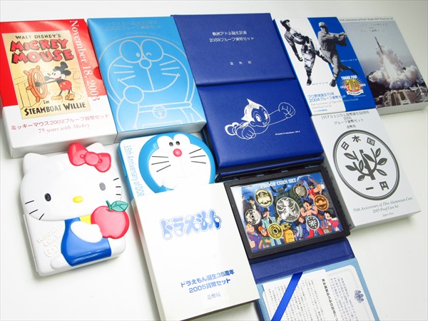 ◇プルーフ貨幣セット 10点 ドラえもんミッキーキティアトム◇ 和の美