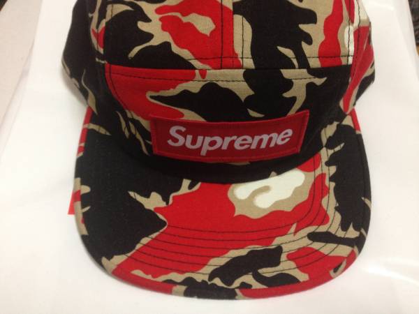 Supreme Tiger Camo Camp Cap Red 16ss new era paris 赤 box Spring