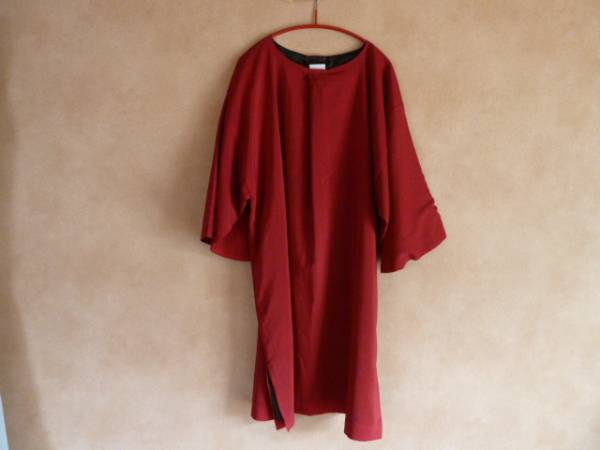 sousou sou・sou ソウソウのモスリン 薙刀貫頭衣 臙脂色