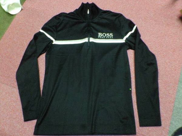 ★美品★HUGO BOSS★ハーフジッププルオーバー★M★ブラック系