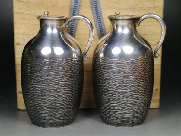 酒器 純銀 銀瓶 煎茶道具 | - 共箱 純銀のYahoo!オークション(旧ヤフオク