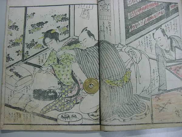□激レア江戸版春画9図艶本枕絵和本浮世絵古