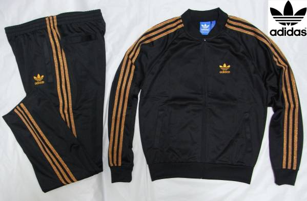 新品アディダスADIDASジャージ上下NIGO黒コラボ金レア本物ベアL