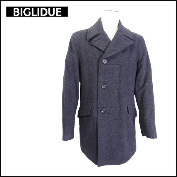 美品 ビリドゥーエ BIGLIDUE ◆ カシミヤ混 ウールPコート46
