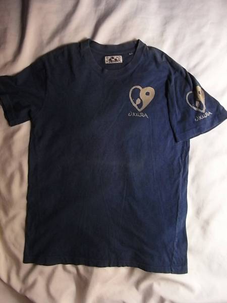 ハリウッドランチマーケット OKURA オクラ インディゴ染Tシャツ
