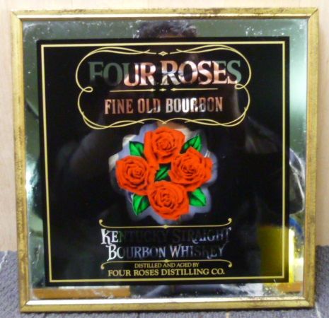 パブミラー■FOUR ROSES　FINE OLD BOURBON■30cm×30cm_K12