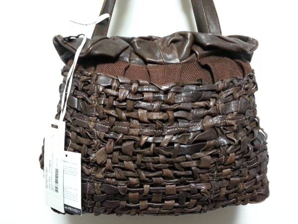 COLLECTION PRIVEE? コレクションプリヴェ 肩掛けトートバッグ茶