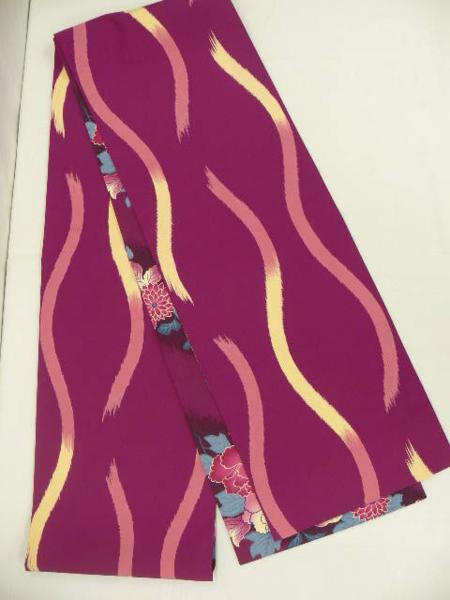 ☆モダニズム2682☆撫松庵 大正ロマン風 長尺 京袋帯 紫 未使用