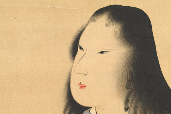 江戸後期 『 蠣崎波響 美人画 』 北海道の絵師 絹本肉筆(人物、菩薩