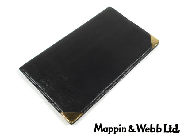 【マッピン＆ウェッブ】レザー 札入れ ブラック ゴールド