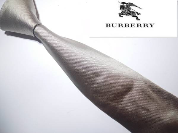 ★BURBERRY★(バーバリー)ネクタイ/51/シルバー系