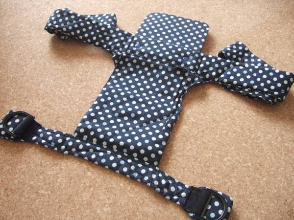 美品☆北極しろくま堂 昔ながらのおんぶひも　ネイビー系