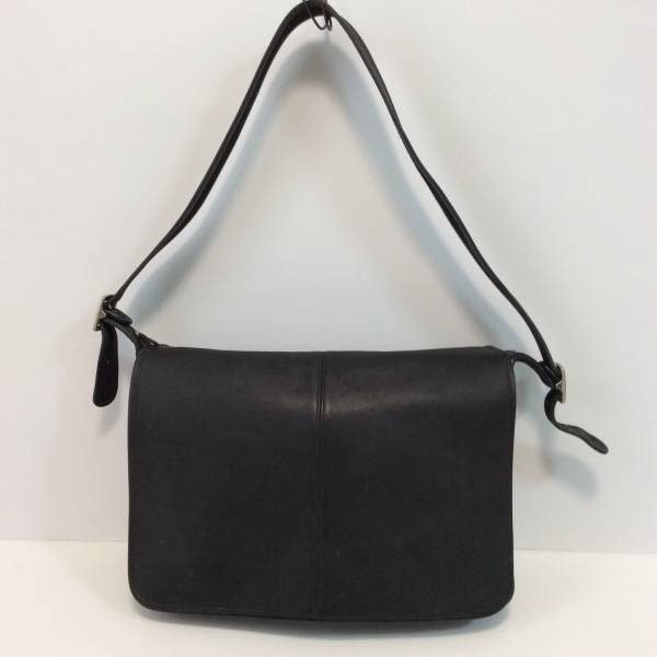 COACH/コーチ オールレザー 5206 黒 ショルダーバッグ 中古 ◯ COACH