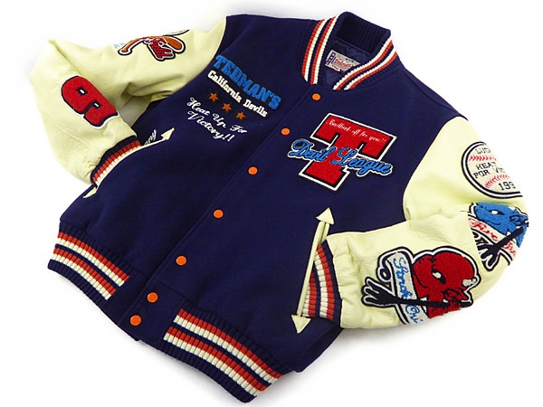 中古 TEDMAN スタジャン ネイビー TDJ-7000 (42Lサイズ)N1805077