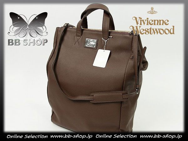 ◇4171◇定8.1万ヴィヴィアンウエストウッド 牛革トートバッグ茶