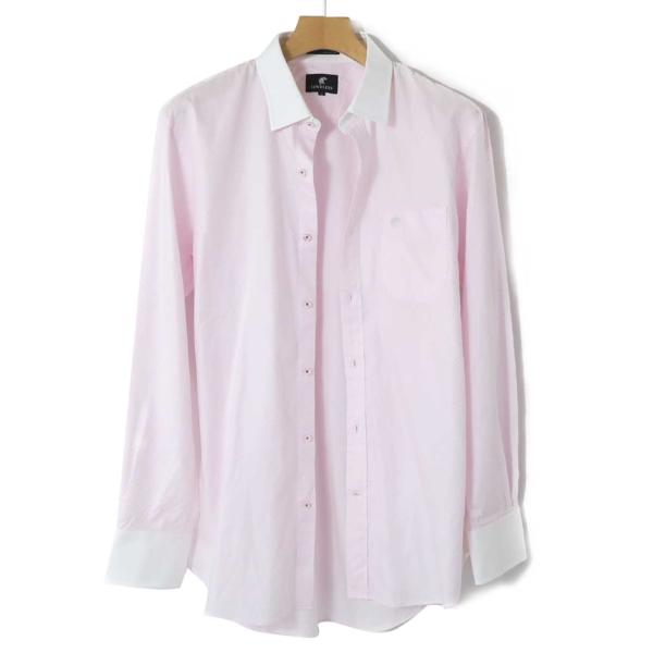 LOVELESS ジャガードクレリックシャツ size40 ピンク白 ラブレス